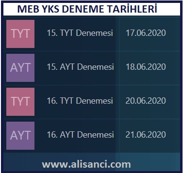 Eba Akademik Destek 2020 Tyt Ayt Deneme Sinavlari Ali Sanci Matematik Ogretmeni