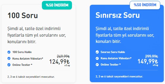 Kunduz dönemlik 2023 paket ücretleri