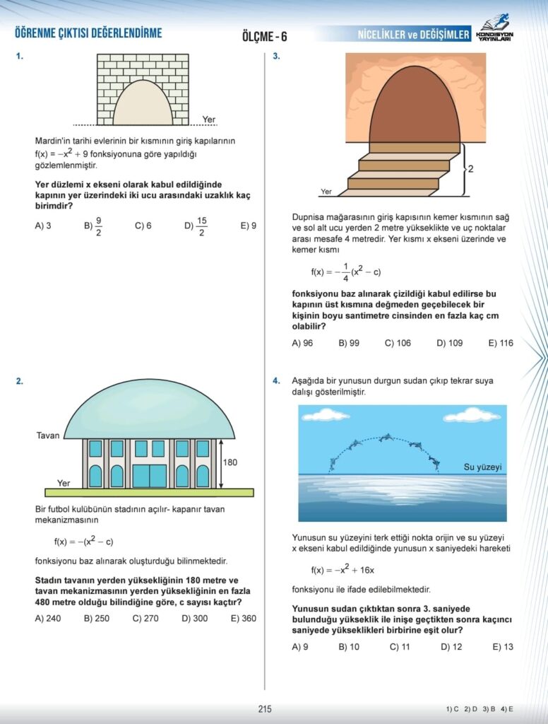 Kondisyon Yayınları 10.Sınıf Matematik Örnek Sayfalar
