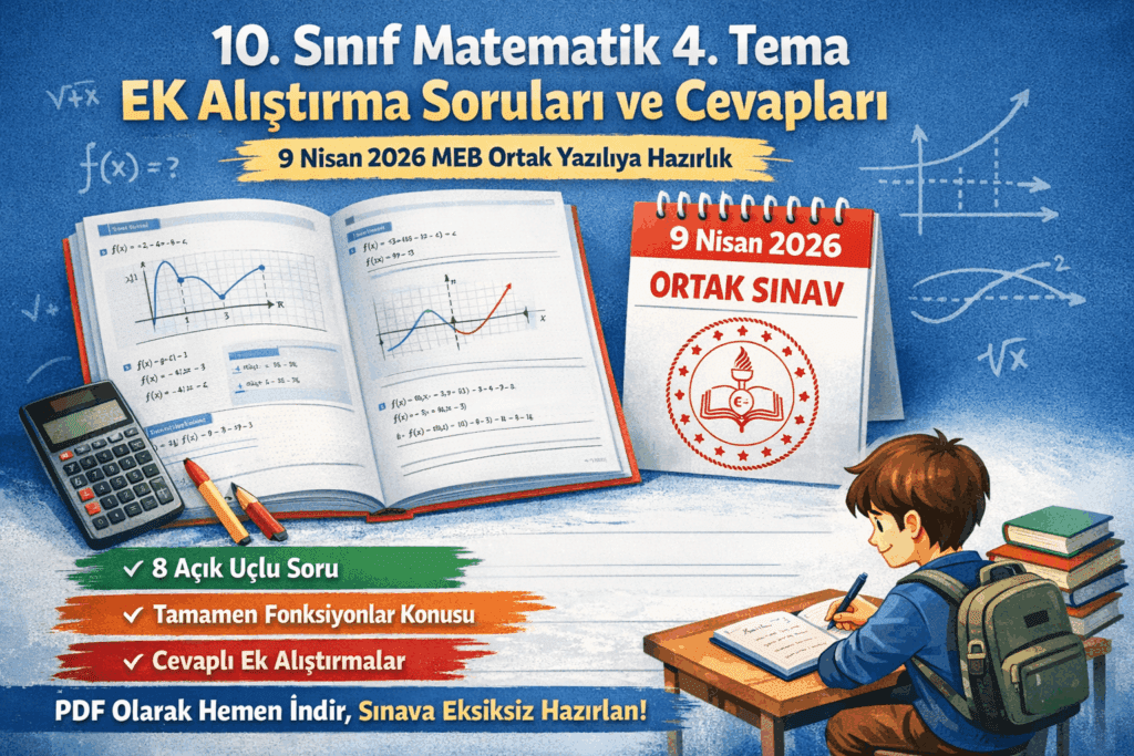 10.Sınıf Matematik Kitabı Ek Alıştırma Cevapları