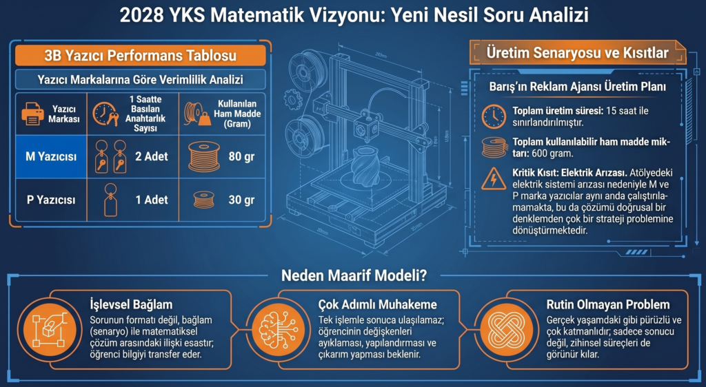 2028 YKS Bağlam Temelli Matematik Soru Örneği