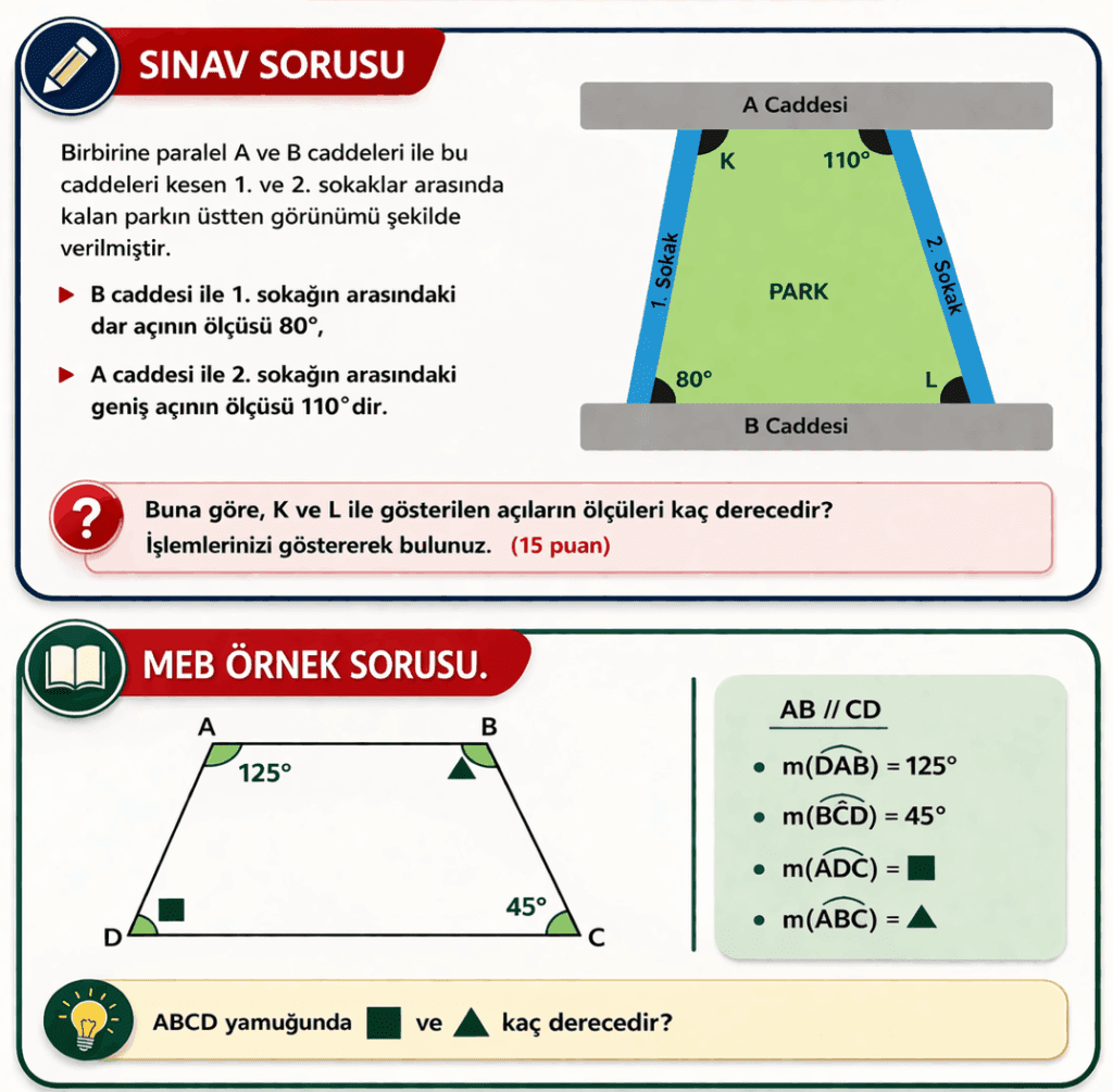 MEB 6.sınıf matematik 1.ortak sınav sorusu