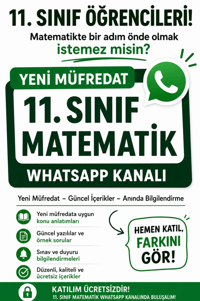 11.Sınıf Matematik Kanalı