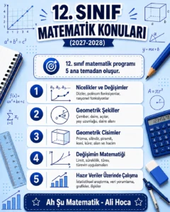 12. sınıf matematik konuları 2027-2028 yeni müfredat