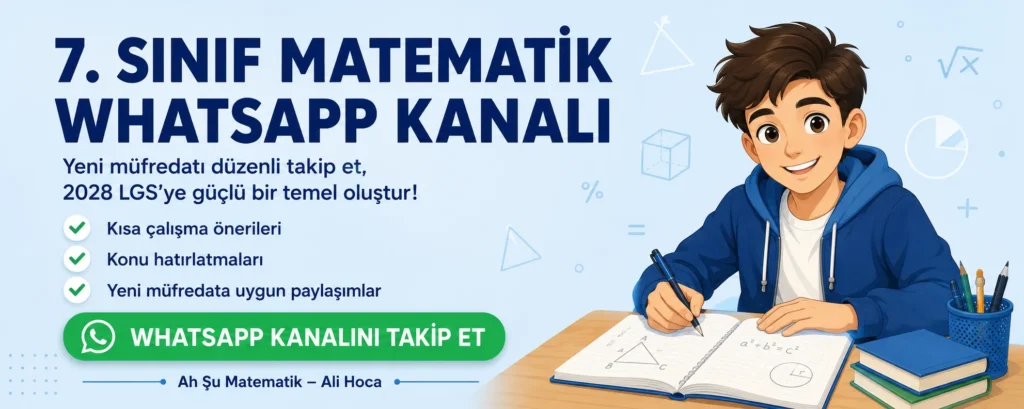 7. sınıf matematik WhatsApp kanalı – Ah Şu Matematik Ali Hoca