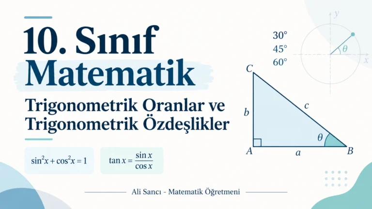 10.Sınıf Matematik Trigonometri Konu Özeti